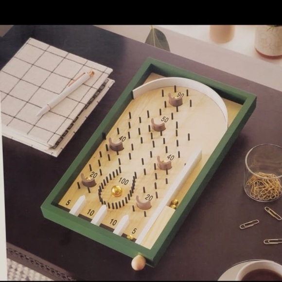 Hearth & Hand Other - Hearth & Hand Green Wooden Pinball Game